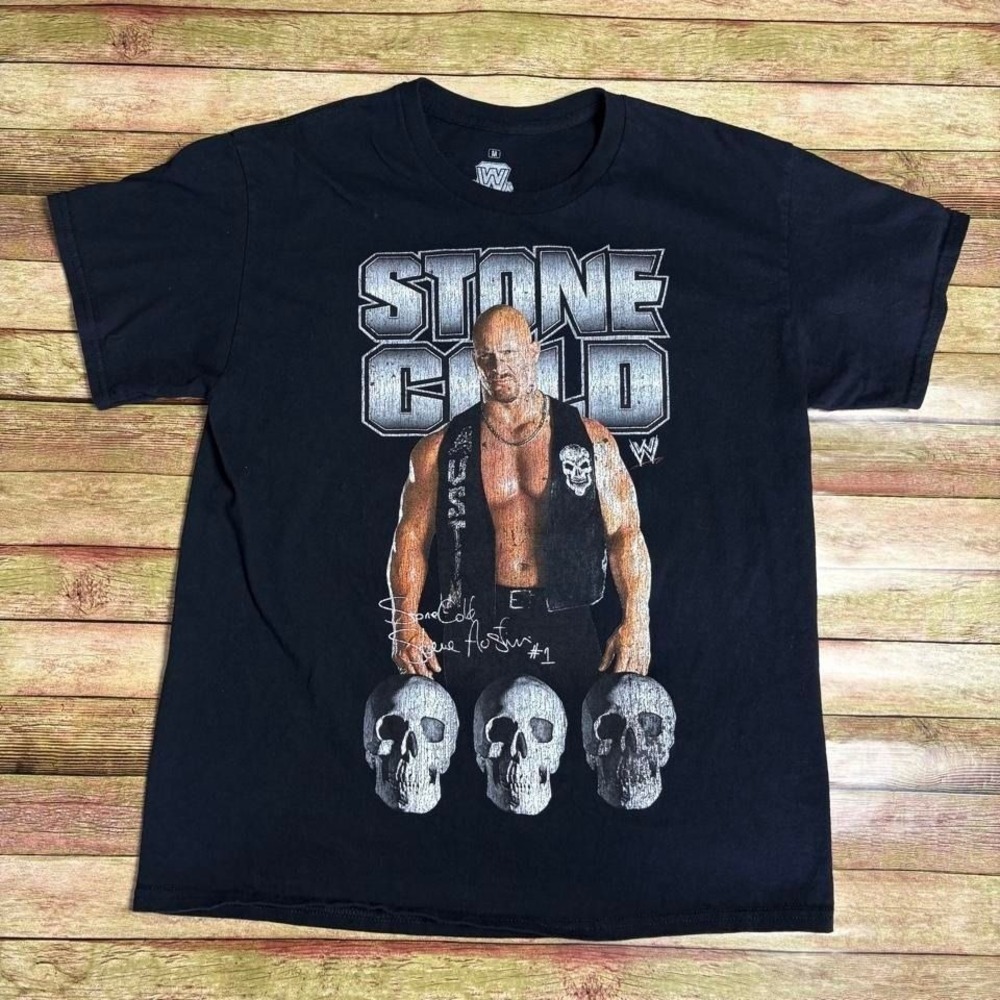 WWE Stone Cold Steve Austin Legends‎ Black T shirt. Item 429